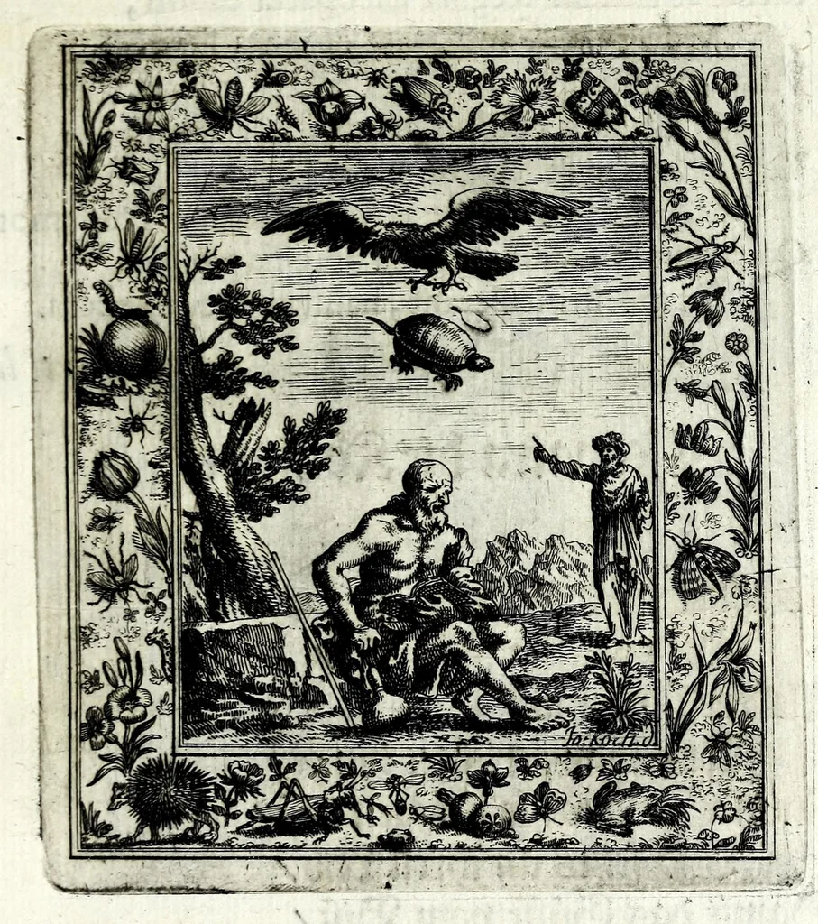 An illustration from Theatrum mortis humanae tripartitum ... : figuris aeneis illustratum = Das ist, Schau-Bühne dess menschlichen Todts in drey Theil ... : mit Schönen Kupffer-Stichen geziehrt vnd an Tag gegeben, 1682, leaf 139