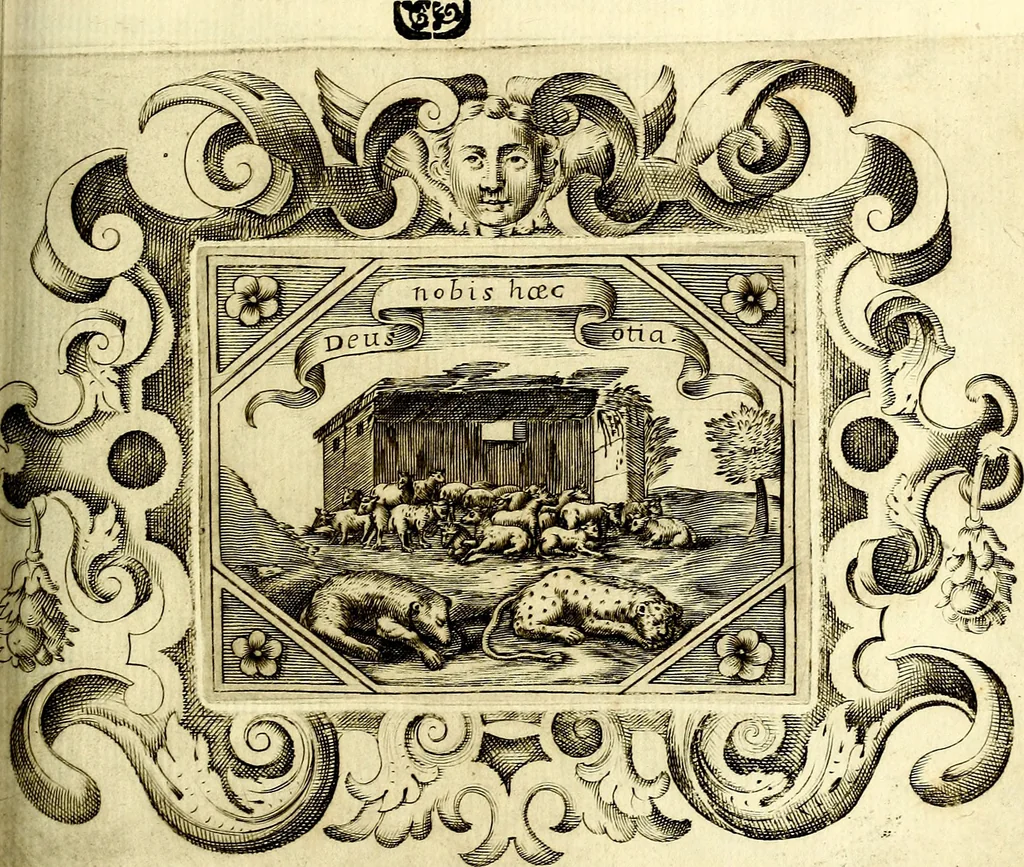 An illustration from Theatrum omium Scientiarum, sive Apparatus, quo exceptus fuit Excmus. Princeps D. Innicus de Guevara et Tassis Comes de Oñate, et Villamediana, etc., & etc., ac Neapolitani Regni prorex sapientissimus in Neapolitana Academia in Instauratione Studiorum anni 1649, etc, 1650, leaf 102