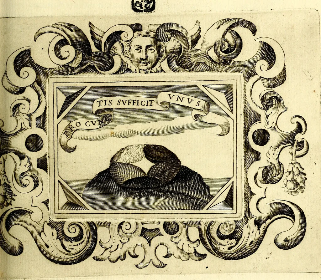 An illustration from Theatrum omium Scientiarum, sive Apparatus, quo exceptus fuit Excmus. Princeps D. Innicus de Guevara et Tassis Comes de Oñate, et Villamediana, etc., & etc., ac Neapolitani Regni prorex sapientissimus in Neapolitana Academia in Instauratione Studiorum anni 1649, etc, 1650, leaf 112