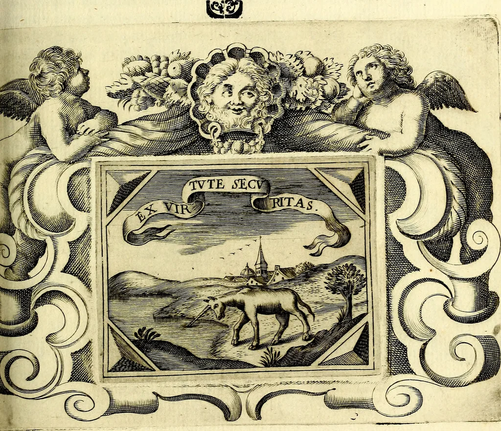 An illustration from Theatrum omium Scientiarum, sive Apparatus, quo exceptus fuit Excmus. Princeps D. Innicus de Guevara et Tassis Comes de Oñate, et Villamediana, etc., & etc., ac Neapolitani Regni prorex sapientissimus in Neapolitana Academia in Instauratione Studiorum anni 1649, etc, 1650, leaf 116