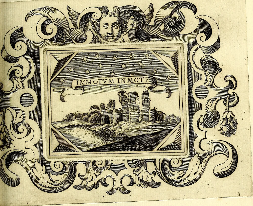 An illustration from Theatrum omium Scientiarum, sive Apparatus, quo exceptus fuit Excmus. Princeps D. Innicus de Guevara et Tassis Comes de Oñate, et Villamediana, etc., & etc., ac Neapolitani Regni prorex sapientissimus in Neapolitana Academia in Instauratione Studiorum anni 1649, etc, 1650, leaf 120