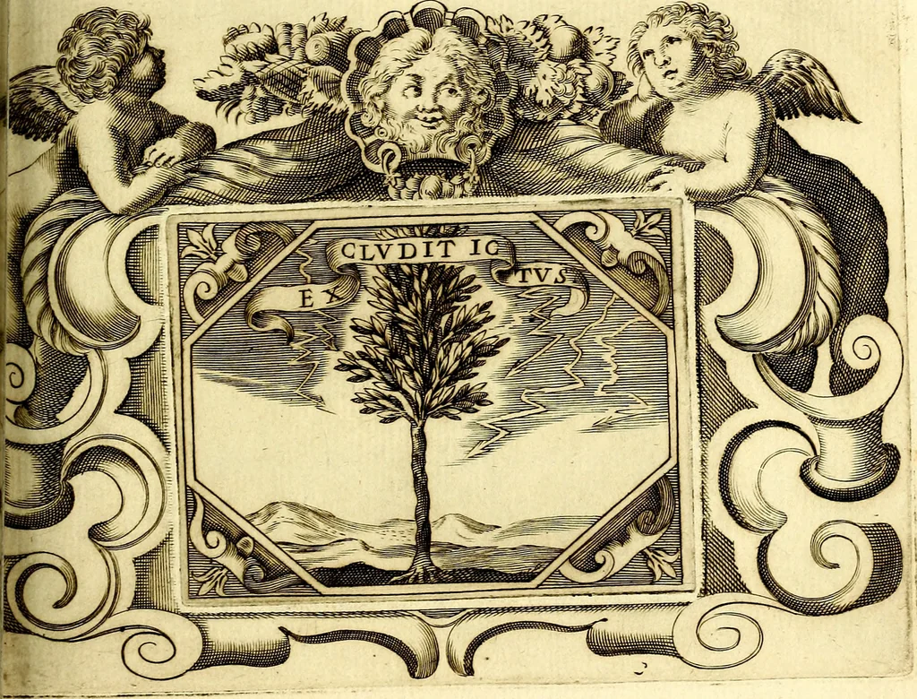 An illustration from Theatrum omium Scientiarum, sive Apparatus, quo exceptus fuit Excmus. Princeps D. Innicus de Guevara et Tassis Comes de Oñate, et Villamediana, etc., & etc., ac Neapolitani Regni prorex sapientissimus in Neapolitana Academia in Instauratione Studiorum anni 1649, etc, 1650, leaf 126