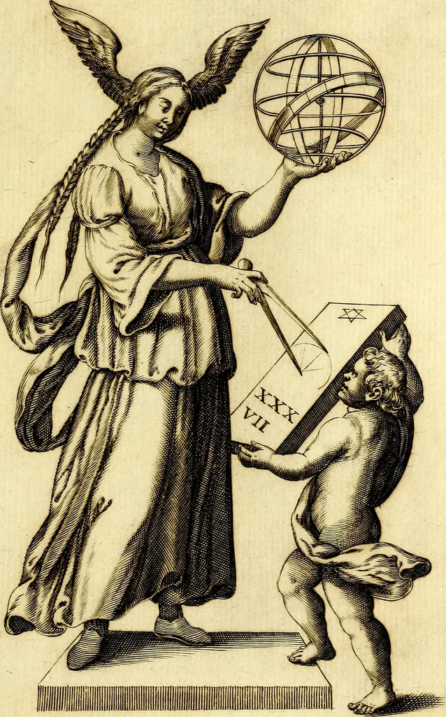 An illustration from Theatrum omium Scientiarum, sive Apparatus, quo exceptus fuit Excmus. Princeps D. Innicus de Guevara et Tassis Comes de Oñate, et Villamediana, etc., & etc., ac Neapolitani Regni prorex sapientissimus in Neapolitana Academia in Instauratione Studiorum anni 1649, etc, 1650, leaf 168