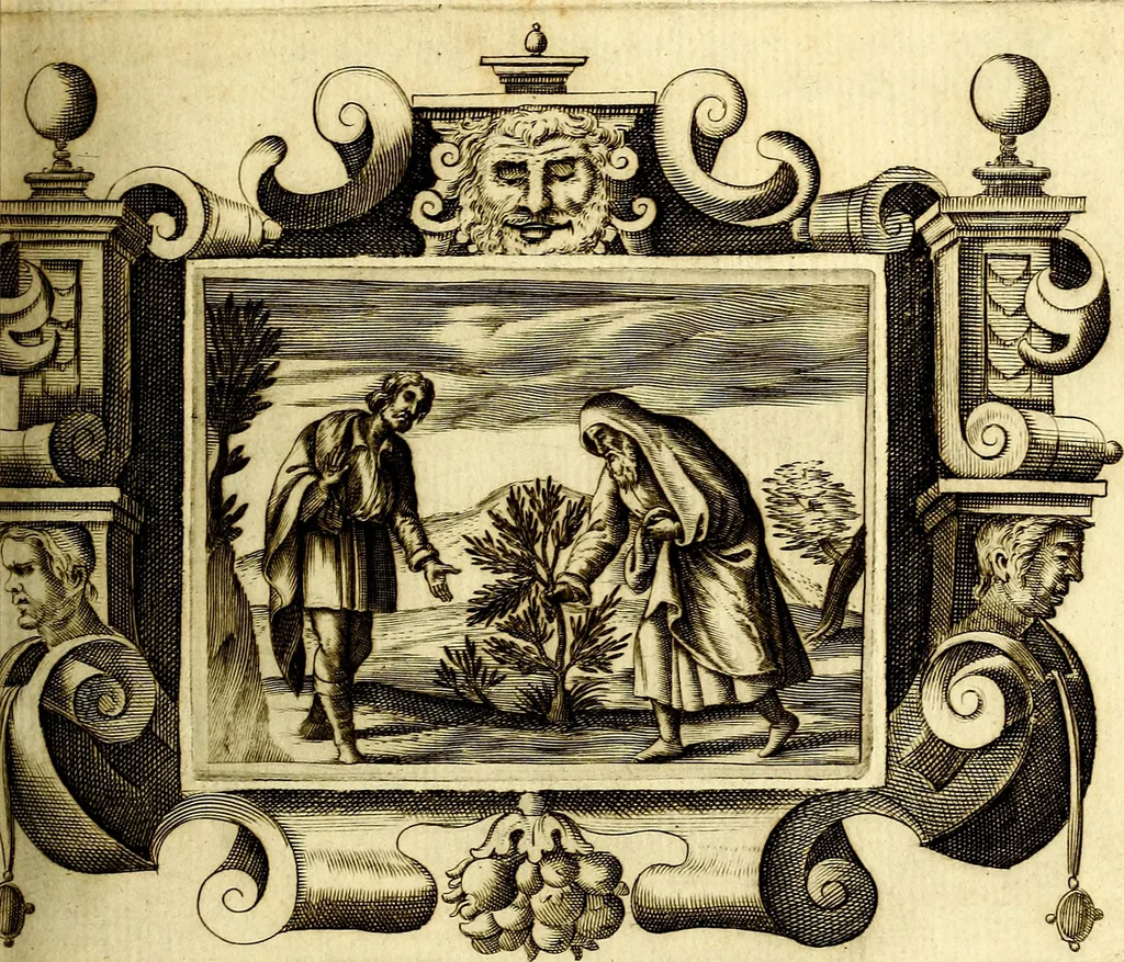 An illustration from Theatrum omium Scientiarum, sive Apparatus, quo exceptus fuit Excmus. Princeps D. Innicus de Guevara et Tassis Comes de Oñate, et Villamediana, etc., & etc., ac Neapolitani Regni prorex sapientissimus in Neapolitana Academia in Instauratione Studiorum anni 1649, etc, 1650, leaf 46