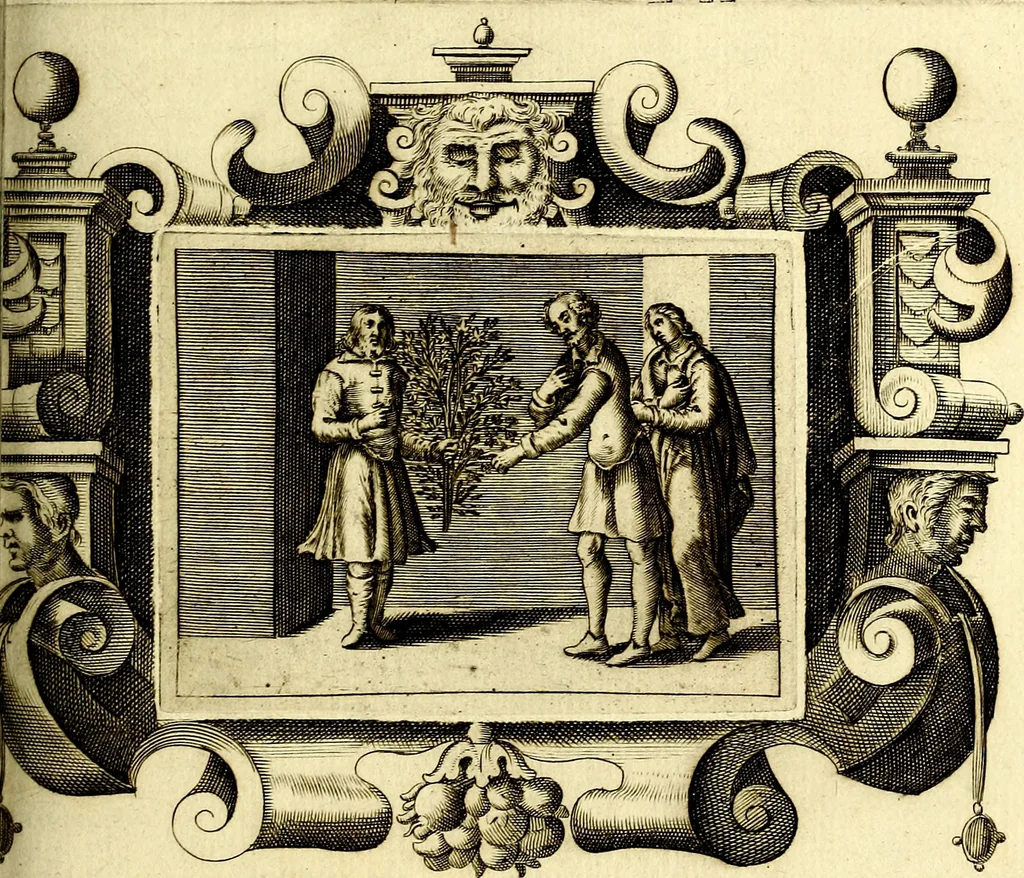 An illustration from Theatrum omium Scientiarum, sive Apparatus, quo exceptus fuit Excmus. Princeps D. Innicus de Guevara et Tassis Comes de Oñate, et Villamediana, etc., & etc., ac Neapolitani Regni prorex sapientissimus in Neapolitana Academia in Instauratione Studiorum anni 1649, etc, 1650, leaf 70