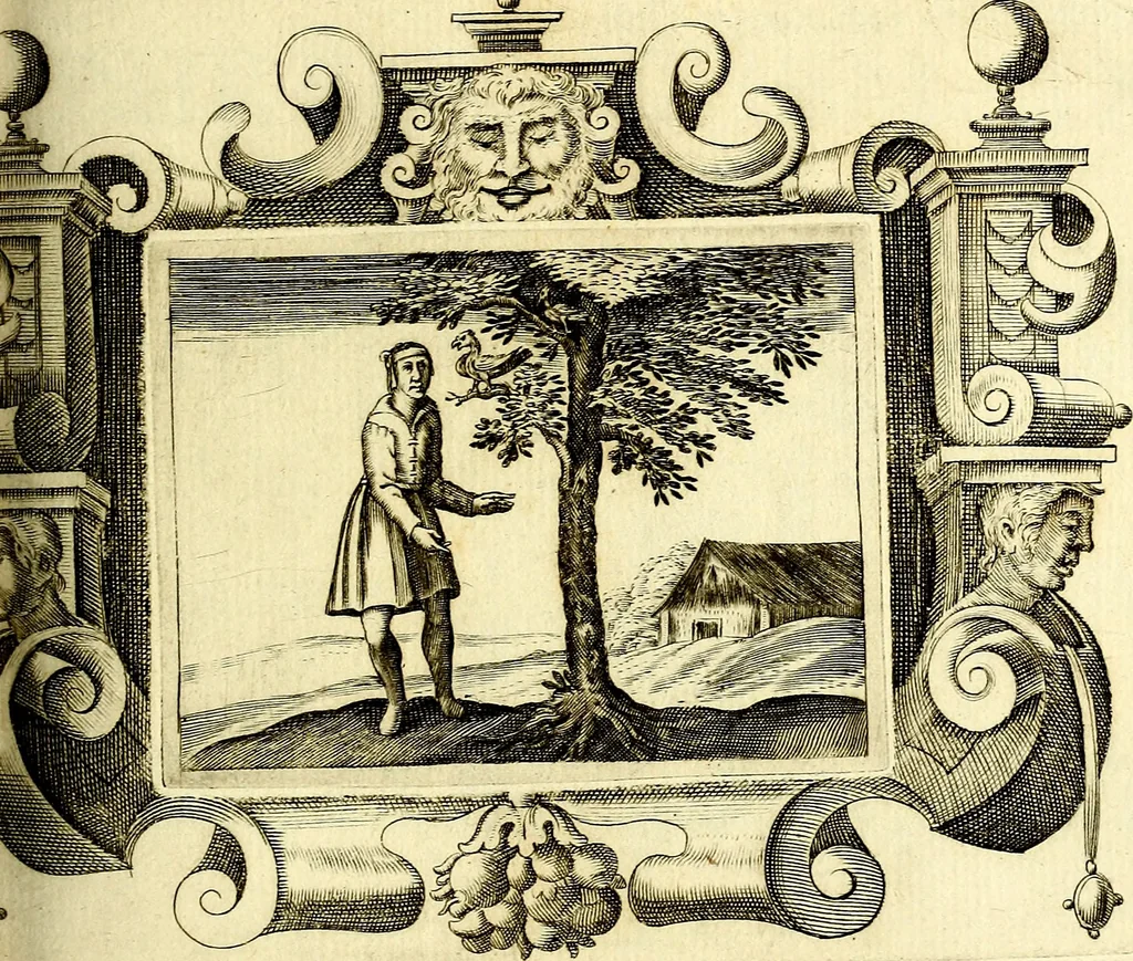 An illustration from Theatrum omium Scientiarum, sive Apparatus, quo exceptus fuit Excmus. Princeps D. Innicus de Guevara et Tassis Comes de Oñate, et Villamediana, etc., & etc., ac Neapolitani Regni prorex sapientissimus in Neapolitana Academia in Instauratione Studiorum anni 1649, etc, 1650, leaf 82