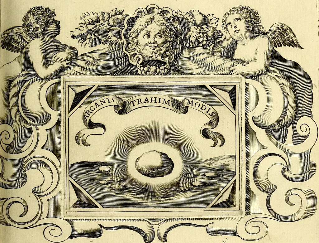 An illustration from Theatrum omium Scientiarum, sive Apparatus, quo exceptus fuit Excmus. Princeps D. Innicus de Guevara et Tassis Comes de Oñate, et Villamediana, etc., & etc., ac Neapolitani Regni prorex sapientissimus in Neapolitana Academia in Instauratione Studiorum anni 1649, etc, 1650, leaf 86