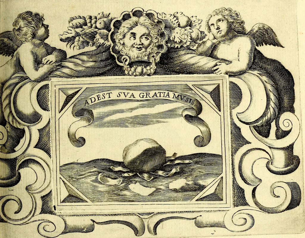 An illustration from Theatrum omium Scientiarum, sive Apparatus, quo exceptus fuit Excmus. Princeps D. Innicus de Guevara et Tassis Comes de Oñate, et Villamediana, etc., & etc., ac Neapolitani Regni prorex sapientissimus in Neapolitana Academia in Instauratione Studiorum anni 1649, etc, 1650, leaf 90