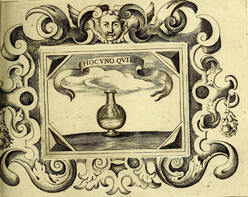 An illustration from Theatrum omium Scientiarum, sive Apparatus, quo exceptus fuit Excmus. Princeps D. Innicus de Guevara et Tassis Comes de Oñate, et Villamediana, etc., & etc., ac Neapolitani Regni prorex sapientissimus in Neapolitana Academia in Instauratione Studiorum anni 1649, etc, 1650, leaf 98