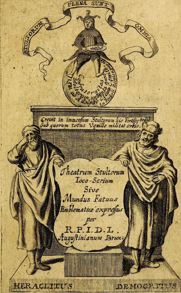 An illustration from Theatrum stultorum joco-serium, sive, Mundus fatuus emblematicè expressus, 1669, leaf 8