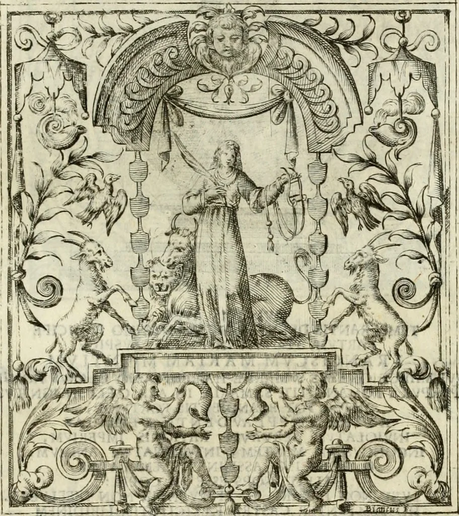An illustration from Theatrum temporaneum aeternitati Caesaris Montii S.R.E. cardinalis et archiep. Mediolanen. sacrum, 1636, leaf 114