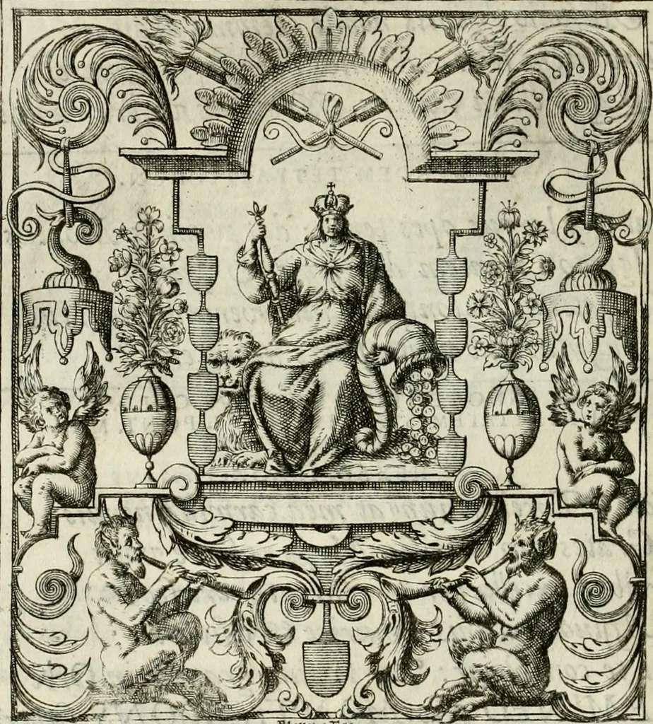 An illustration from Theatrum temporaneum aeternitati Caesaris Montii S.R.E. cardinalis et archiep. Mediolanen. sacrum, 1636, leaf 123