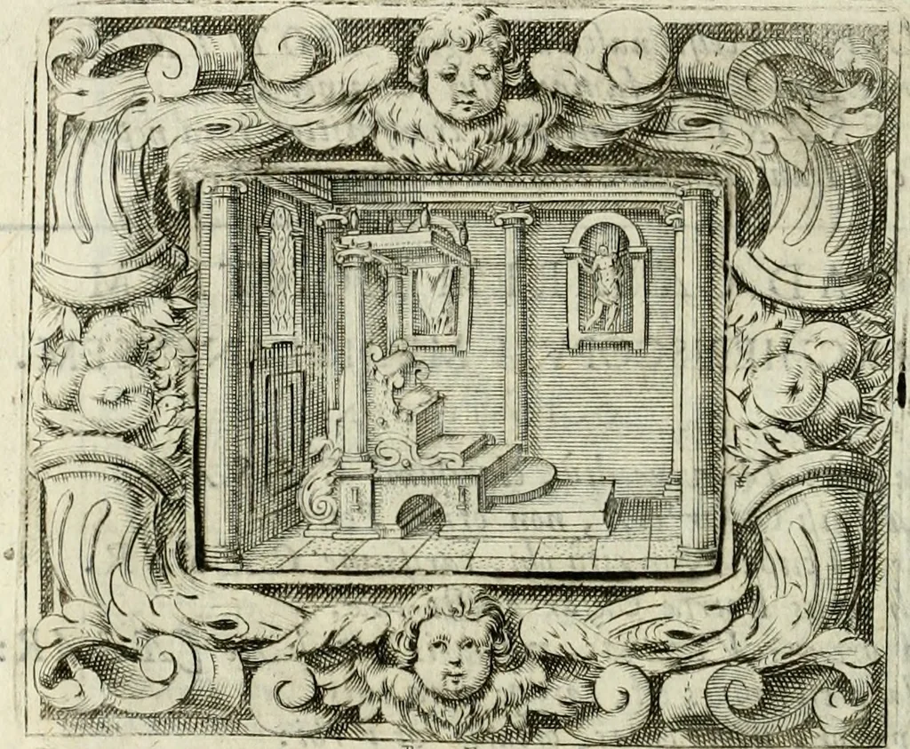An illustration from Theatrum temporaneum aeternitati Caesaris Montii S.R.E. cardinalis et archiep. Mediolanen. sacrum, 1636, leaf 163