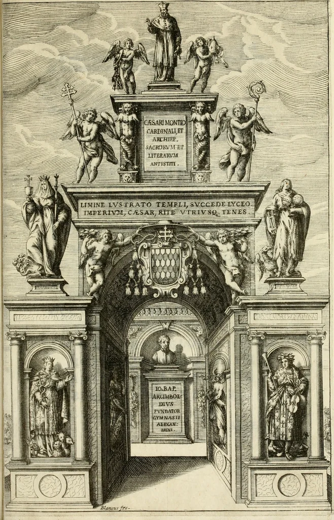 An illustration from Theatrum temporaneum aeternitati Caesaris Montii S.R.E. cardinalis et archiep. Mediolanen. sacrum, 1636, leaf 172