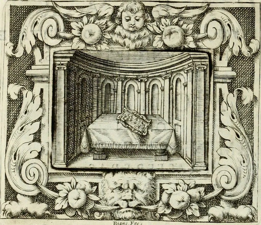 An illustration from Theatrum temporaneum aeternitati Caesaris Montii S.R.E. cardinalis et archiep. Mediolanen. sacrum, 1636, leaf 181