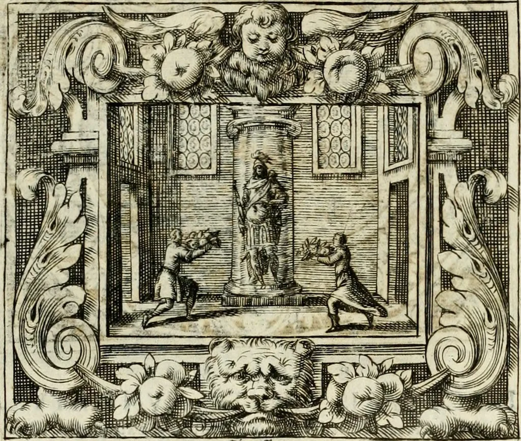 An illustration from Theatrum temporaneum aeternitati Caesaris Montii S.R.E. cardinalis et archiep. Mediolanen. sacrum, 1636, leaf 50