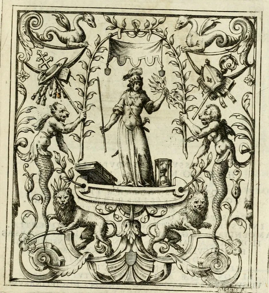 An illustration from Theatrum temporaneum aeternitati Caesaris Montii S.R.E. cardinalis et archiep. Mediolanen. sacrum, 1636, leaf 56