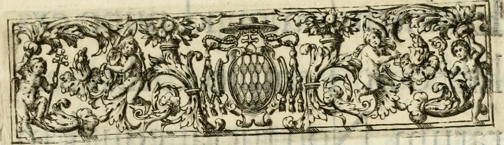 An illustration from Theatrum temporaneum aeternitati Caesaris Montii S.R.E. cardinalis et archiep. Mediolanen. sacrum, 1636, leaf 8