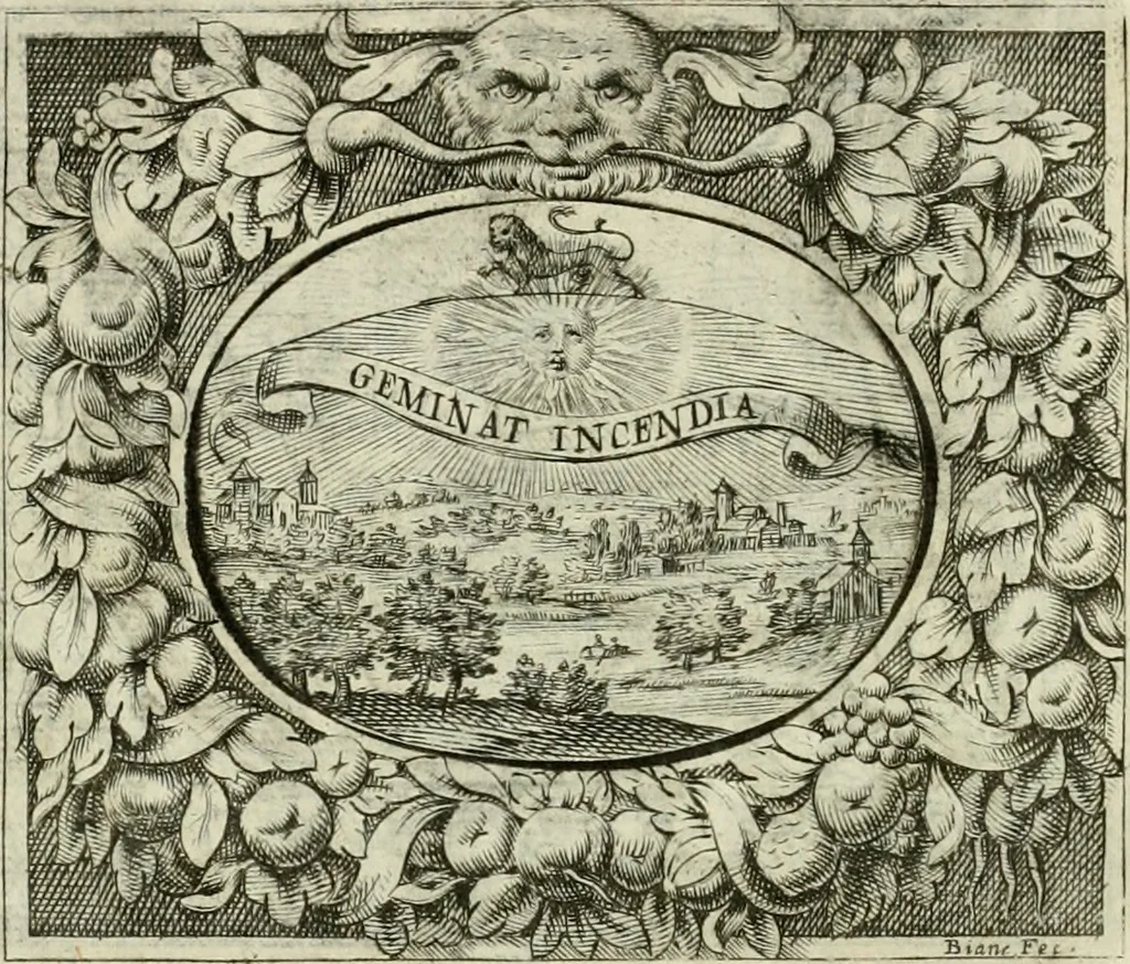 An illustration from Theatrum temporaneum aeternitati Caesaris Montii S.R.E. cardinalis et archiep. Mediolanen. sacrum, 1636, leaf 81