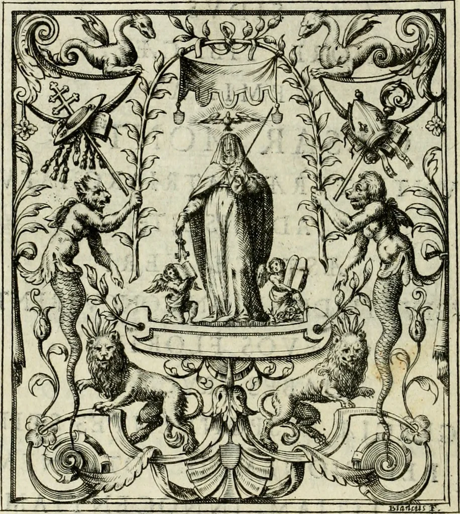 An illustration from Theatrum temporaneum aeternitati Caesaris Montii S.R.E. cardinalis et archiep. Mediolanen. sacrum, 1636, leaf 83