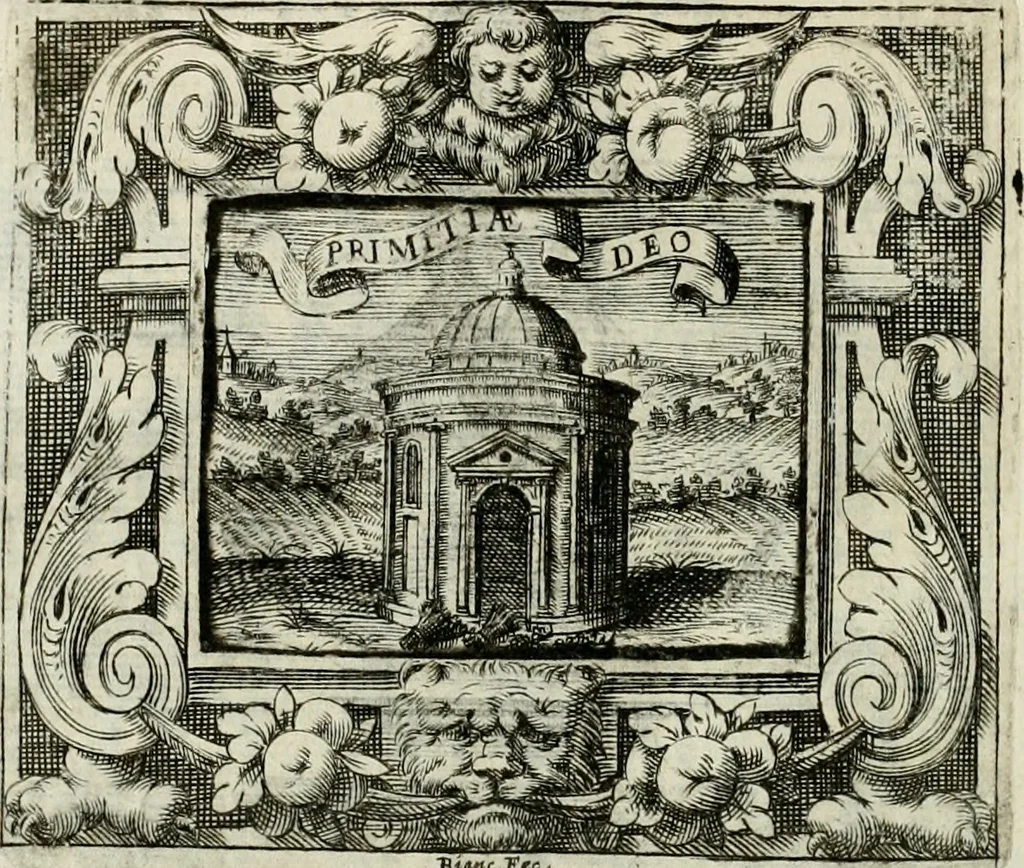An illustration from Theatrum temporaneum aeternitati Caesaris Montii S.R.E. cardinalis et archiep. Mediolanen. sacrum, 1636, leaf 85