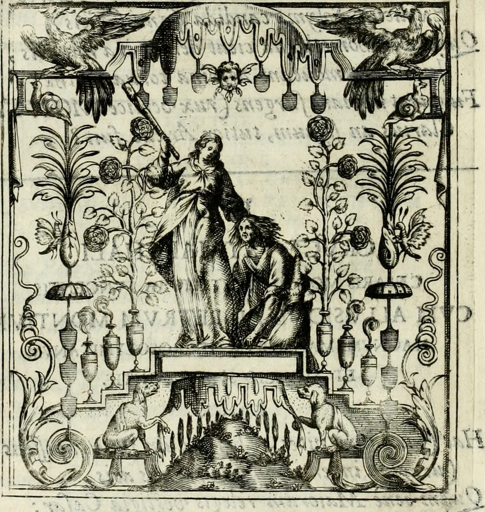 An illustration from Theatrum temporaneum aeternitati Caesaris Montii S.R.E. cardinalis et archiep. Mediolanen. sacrum, 1636, leaf 93