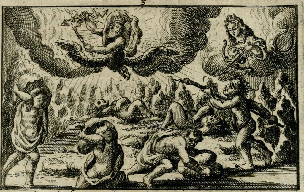 An illustration from Theatrum virtutis et honoris, augustis magnorum Caesarum filiis ab augustissimis parentibus ad imperium destinatis exstructum, et illustrissimis, perillustribus, reverendis, religiosis, praenobilibus, nobilibus, ac doctissimis DD. AA. LL. et philosophiae doctoribus, 1697, leaf 22