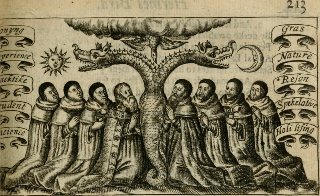An illustration from Theatrvm chemicvm britannicum : containing severall poeticall pieces of our famous English philosophers, who have written the hermetique mysteries in their owne ancient language, 1652, leaf 236