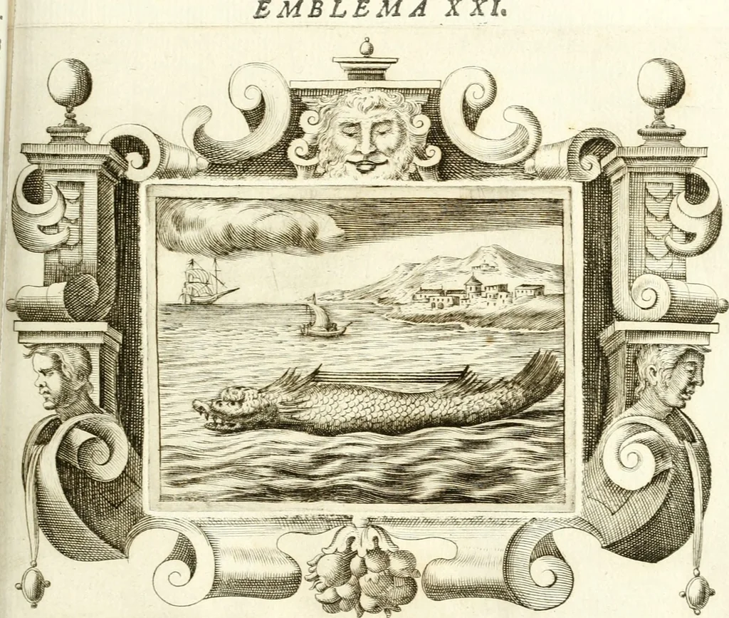 An illustration from Theatrvm omnivm scientiarvm, sive, Apparatvs qvo exceptvs fvit exc.mvs princeps d. Innicvs de Gvevara et Tassis, comes de Oñate & Villamediana, &c. ac Neapolitani regni prorex sapientissimvs, in Neapolitana academia in instavratione stvdiorvm anni MDCXLIX : cvm post sedatos Neapolitani regni tvmvltvs tanto principe avspice neapolitana Pallas armorvm tvrbine pene abrvta capvt erexit, 1650, leaf 104