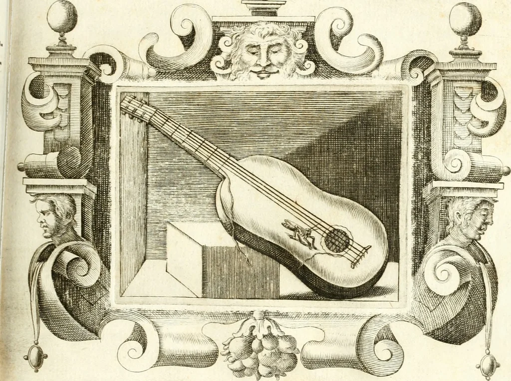 An illustration from Theatrvm omnivm scientiarvm, sive, Apparatvs qvo exceptvs fvit exc.mvs princeps d. Innicvs de Gvevara et Tassis, comes de Oñate & Villamediana, &c. ac Neapolitani regni prorex sapientissimvs, in Neapolitana academia in instavratione stvdiorvm anni MDCXLIX : cvm post sedatos Neapolitani regni tvmvltvs tanto principe avspice neapolitana Pallas armorvm tvrbine pene abrvta capvt erexit, 1650, leaf 120