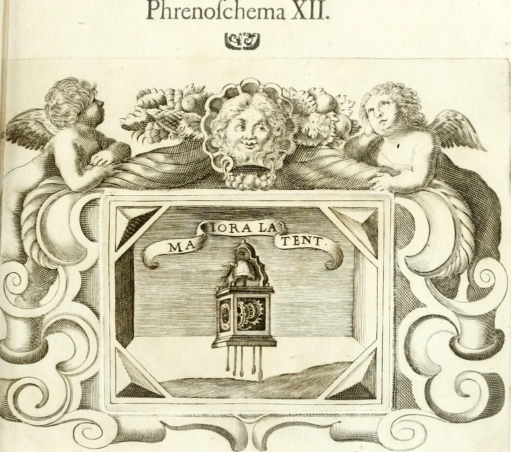 An illustration from Theatrvm omnivm scientiarvm, sive, Apparatvs qvo exceptvs fvit exc.mvs princeps d. Innicvs de Gvevara et Tassis, comes de Oñate & Villamediana, &c. ac Neapolitani regni prorex sapientissimvs, in Neapolitana academia in instavratione stvdiorvm anni MDCXLIX : cvm post sedatos Neapolitani regni tvmvltvs tanto principe avspice neapolitana Pallas armorvm tvrbine pene abrvta capvt erexit, 1650, leaf 188