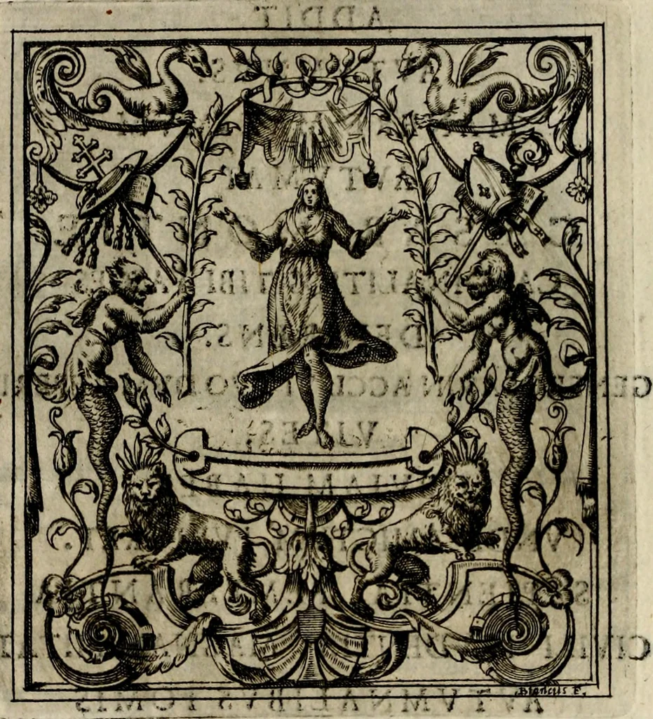 An illustration from Theatrvm temporanevm æternitati Cæsaris Montii, S.R.E. cardinalis et archiep. mediolanen. sacrvm, 1635, leaf 101