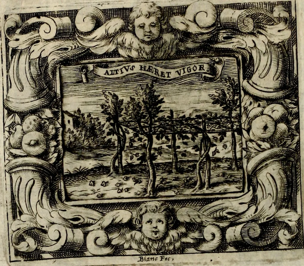 An illustration from Theatrvm temporanevm æternitati Cæsaris Montii, S.R.E. cardinalis et archiep. mediolanen. sacrvm, 1635, leaf 103