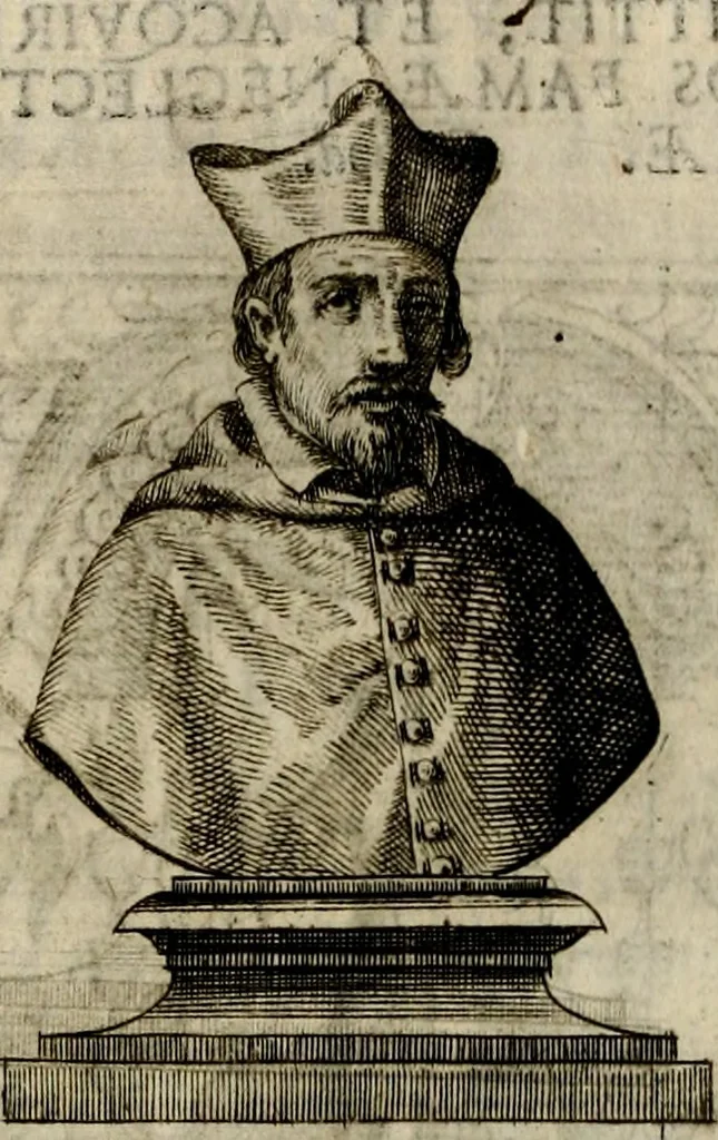 An illustration from Theatrvm temporanevm æternitati Cæsaris Montii, S.R.E. cardinalis et archiep. mediolanen. sacrvm, 1635, leaf 107