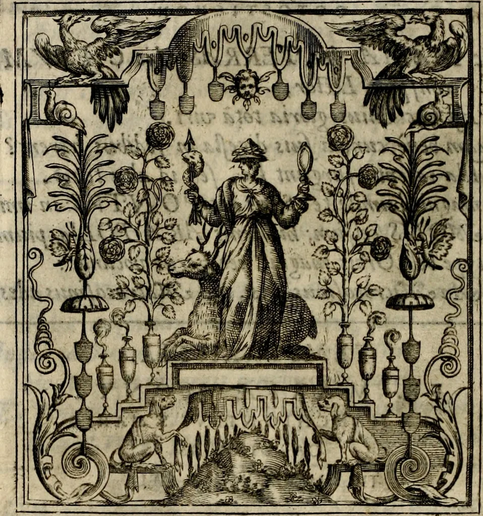 An illustration from Theatrvm temporanevm æternitati Cæsaris Montii, S.R.E. cardinalis et archiep. mediolanen. sacrvm, 1635, leaf 111