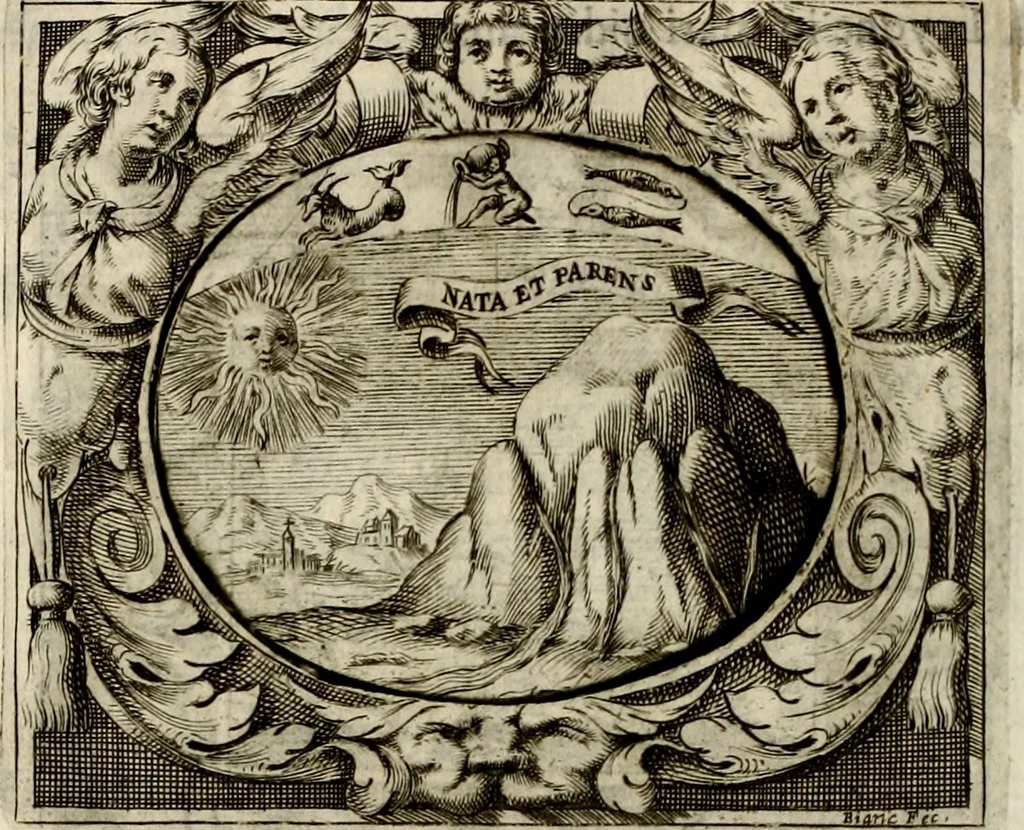 An illustration from Theatrvm temporanevm æternitati Cæsaris Montii, S.R.E. cardinalis et archiep. mediolanen. sacrvm, 1635, leaf 123
