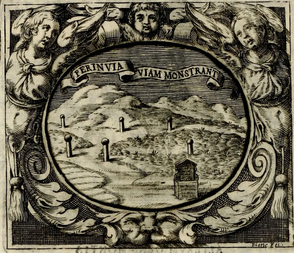An illustration from Theatrvm temporanevm æternitati Cæsaris Montii, S.R.E. cardinalis et archiep. mediolanen. sacrvm, 1635, leaf 129