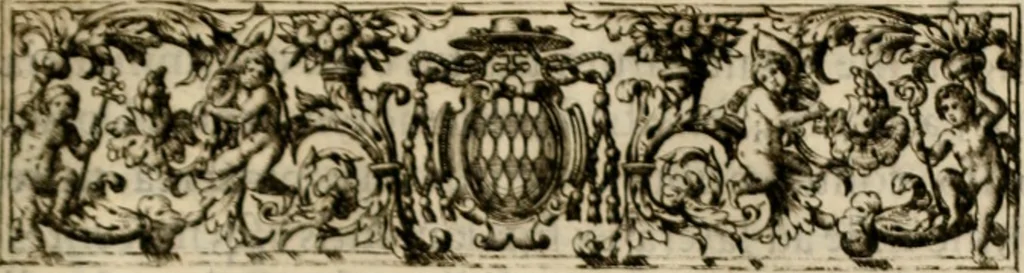 An illustration from Theatrvm temporanevm æternitati Cæsaris Montii, S.R.E. cardinalis et archiep. mediolanen. sacrvm, 1635, leaf 30