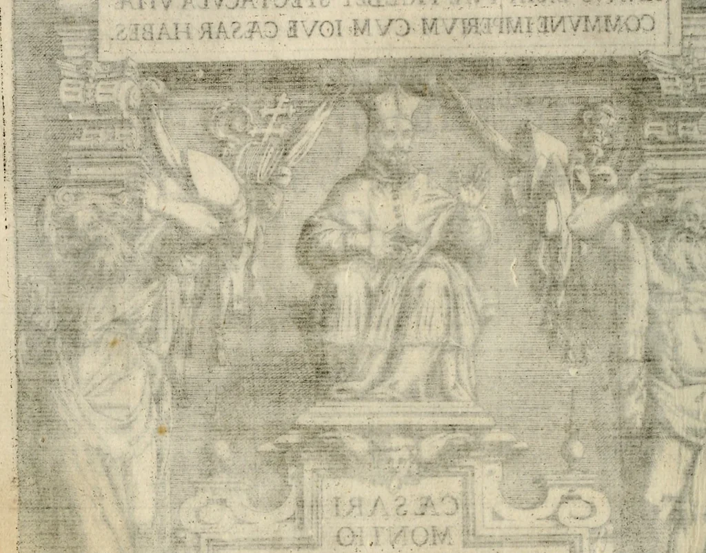 An illustration from Theatrvm temporanevm æternitati Cæsaris Montii, S.R.E. cardinalis et archiep. mediolanen. sacrvm, 1635, leaf 41