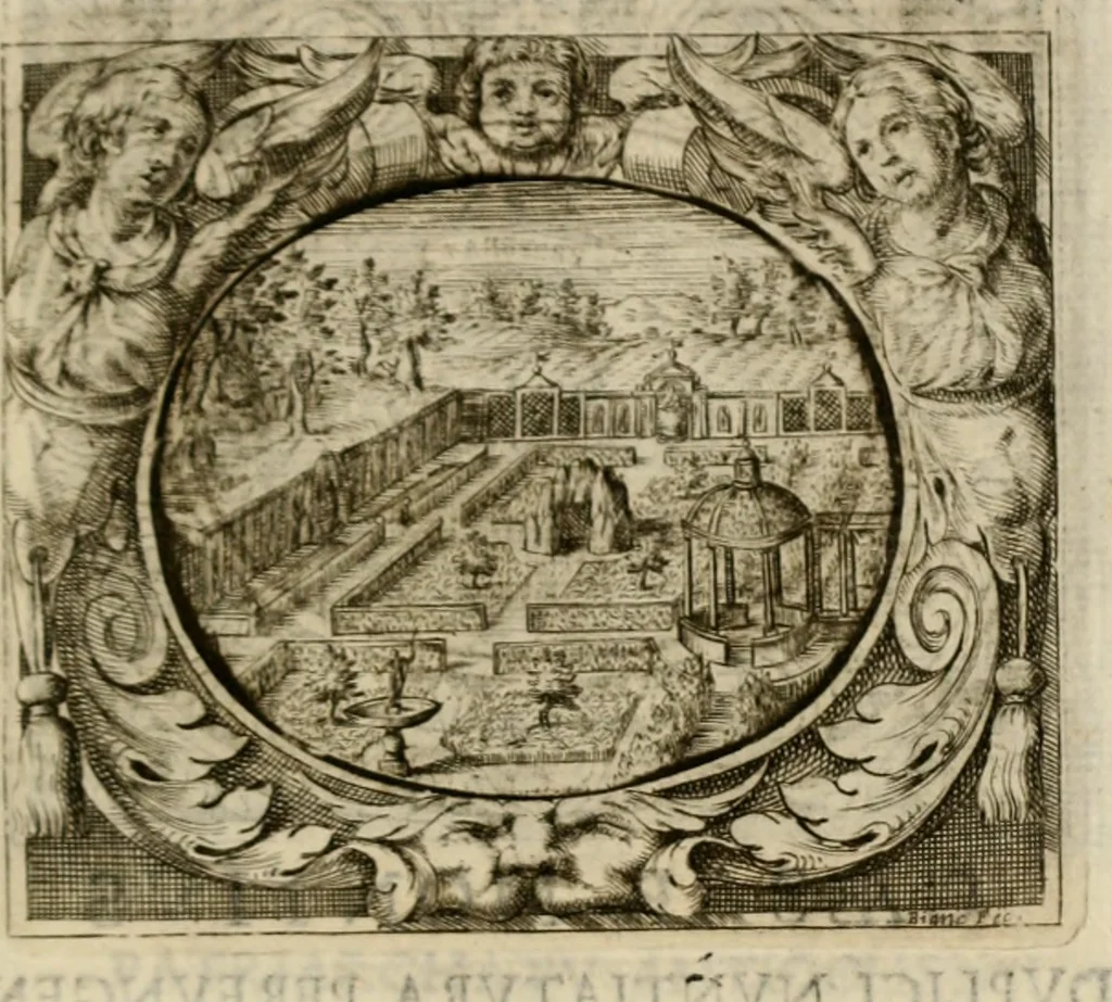 An illustration from Theatrvm temporanevm æternitati Cæsaris Montii, S.R.E. cardinalis et archiep. mediolanen. sacrvm, 1635, leaf 72