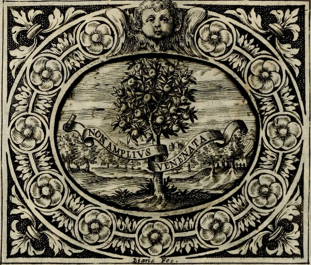 An illustration from Theatrvm temporanevm æternitati Cæsaris Montii, S.R.E. cardinalis et archiep. mediolanen. sacrvm, 1635, leaf 93