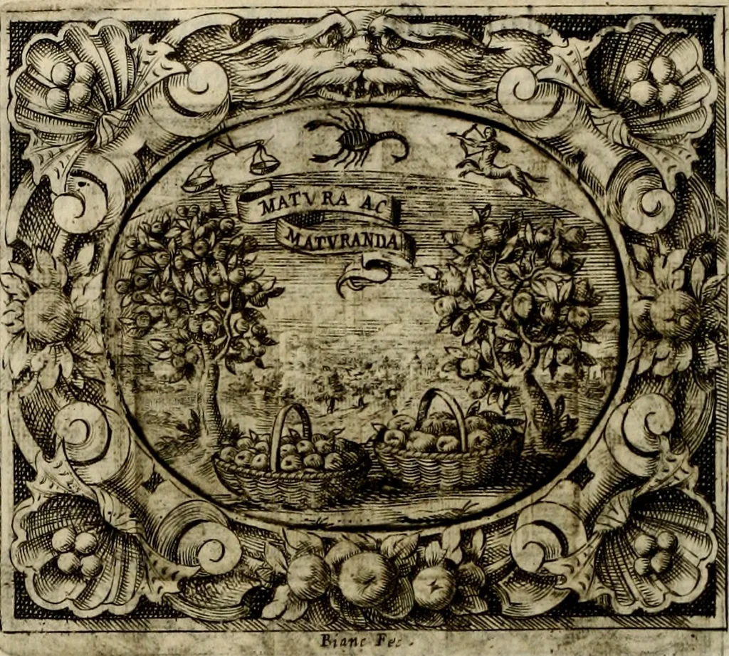 An illustration from Theatrvm temporanevm æternitati Cæsaris Montii, S.R.E. cardinalis et archiep. mediolanen. sacrvm, 1635, leaf 97