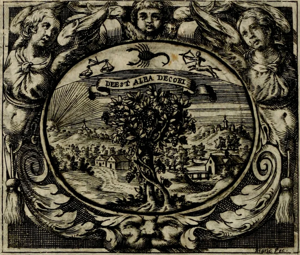 An illustration from Theatrvm temporanevm æternitati Cæsaris Montii, S.R.E. cardinalis et archiep. mediolanen. sacrvm, 1635, leaf 99