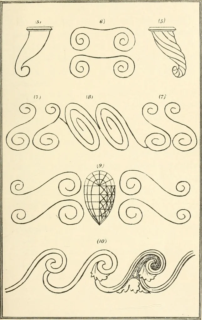 An illustration from The cabinet-maker and upholsterer's companion : comprising the art of drawing, as applicable to cabinet work; veneering, inlaying, and buhl work ... with numerous receipts, useful to workmen generally, 1906, leaf 32