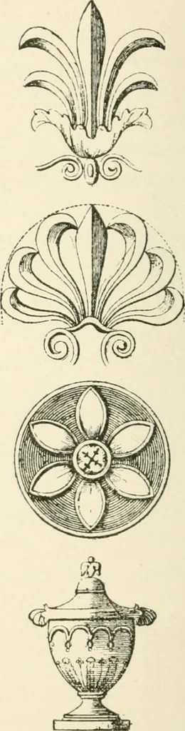 An illustration from The cabinet-maker and upholsterer's companion : comprising the art of drawing, as applicable to cabinet work; veneering, inlaying, and buhl work ... with numerous receipts, useful to workmen generally, 1906, leaf 37
