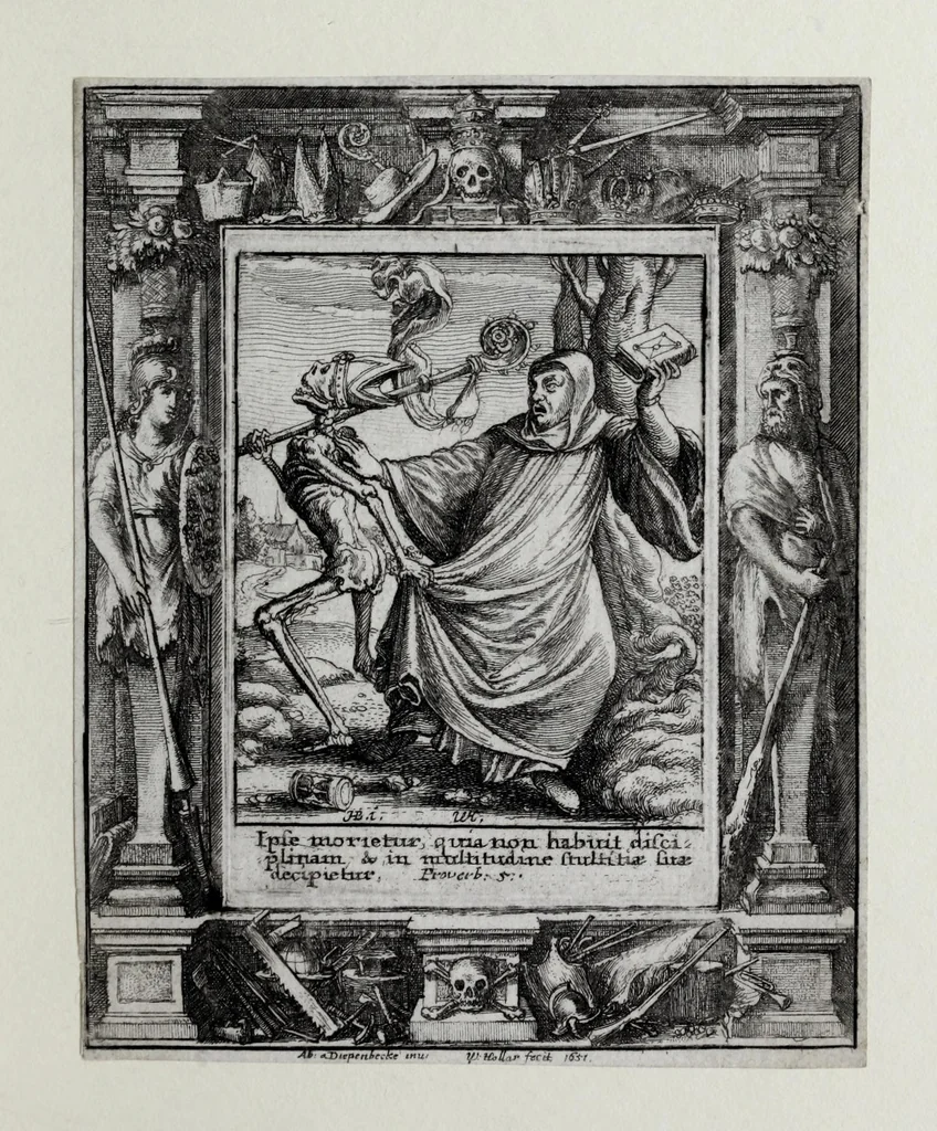 An illustration from [The dance of death, 1680, leaf 13