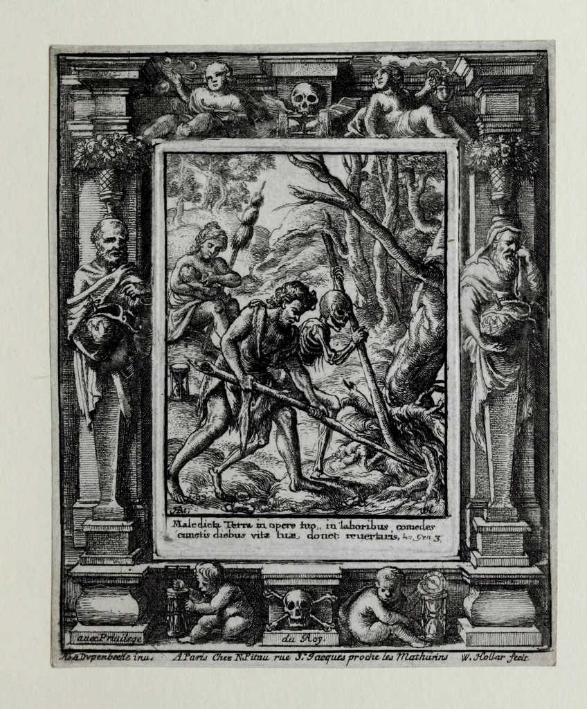 An illustration from [The dance of death, 1680, leaf 15