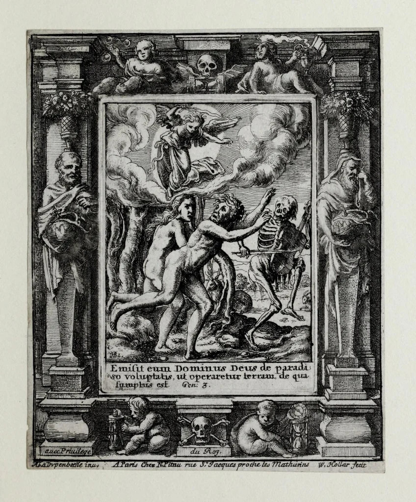 An illustration from [The dance of death, 1680, leaf 17