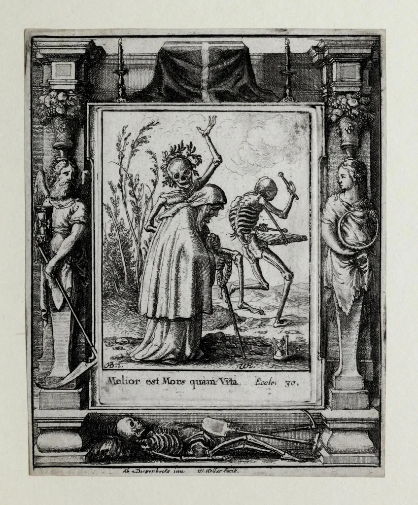 An illustration from [The dance of death, 1680, leaf 19