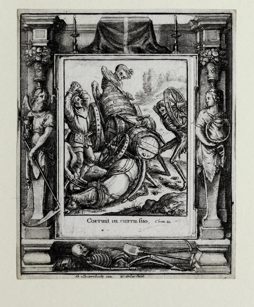 An illustration from [The dance of death, 1680, leaf 27